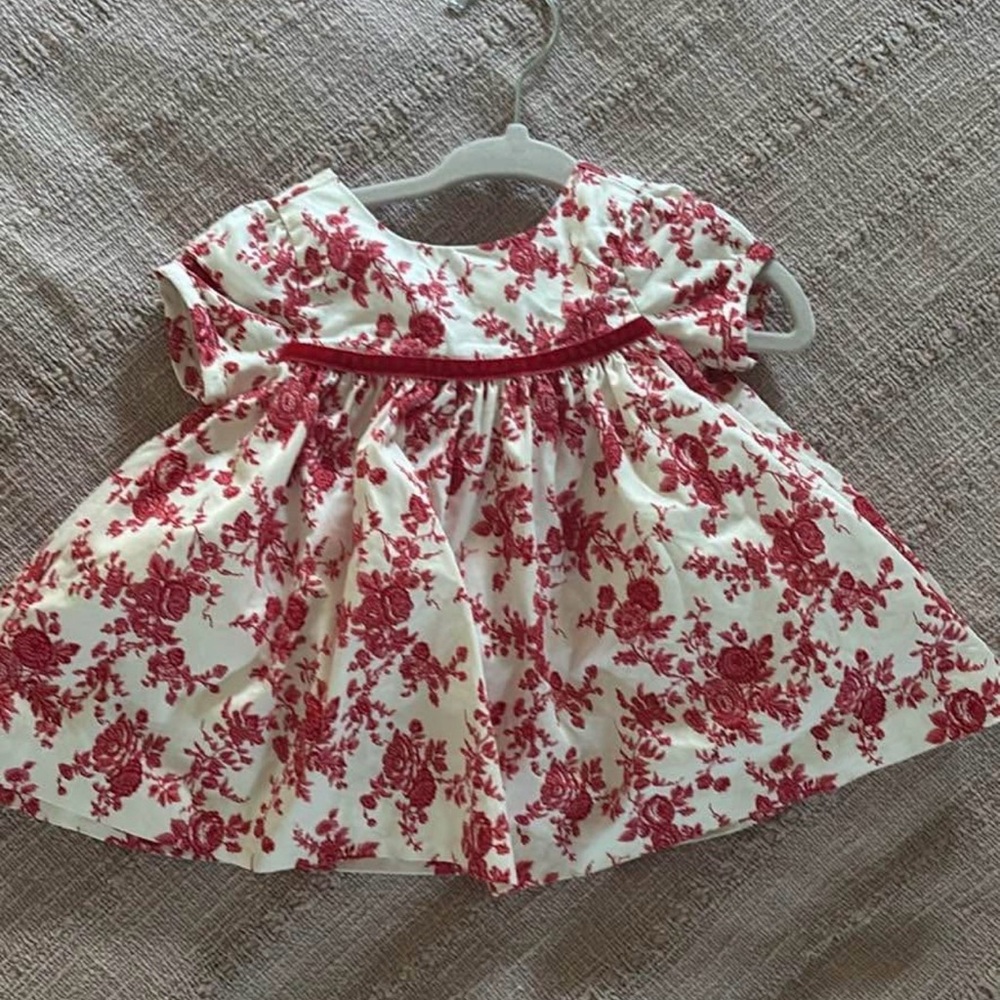 Janie and Jack Red Floral Baby Dress